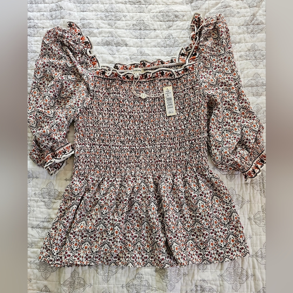 $16 NWT Max Studio peasant shirt size large